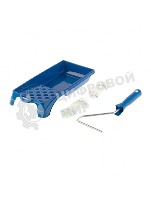 Малярный набор Сибртех для работ с водными красками: кювета 150 мм х 290 мм и мини-валик 110 мм