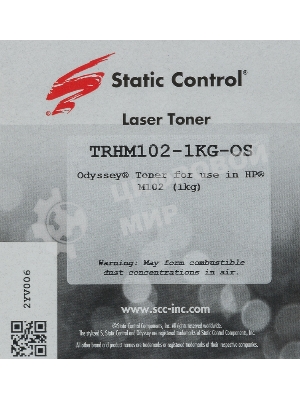 Тонер Static Control для HP LJ PM104/132, Bk, 1 кг, флакон