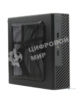 Компьютерный корпус Slim Case Powerman ME100S-BK front fan 4cm, 120W adapter, Mini ITX, VESA