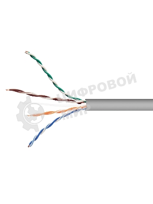 Кабель Cablexpert UPC-5051E-SOL/25, UTP indoor 4x2x0.51, CCA, кат.5е, однож., 25м, серый