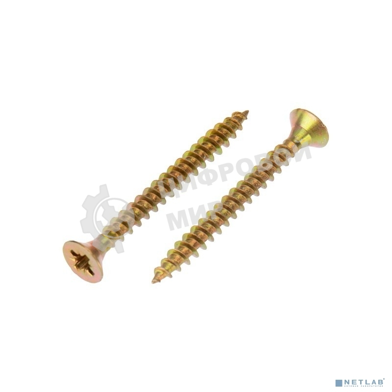 Саморез универсальный Kranz 4х40, желтый цинк, короб (200 шт./уп.)