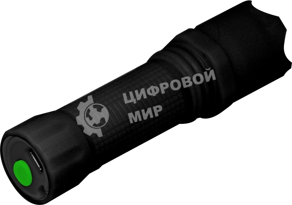 Фонарь ручной Gauss GFL207 черный 3Вт встроенный аккумулятор (GF207)