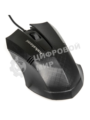 Мышь проводная Nakatomi MON-04U черный, 800 dpi, USB, кнопки - 3