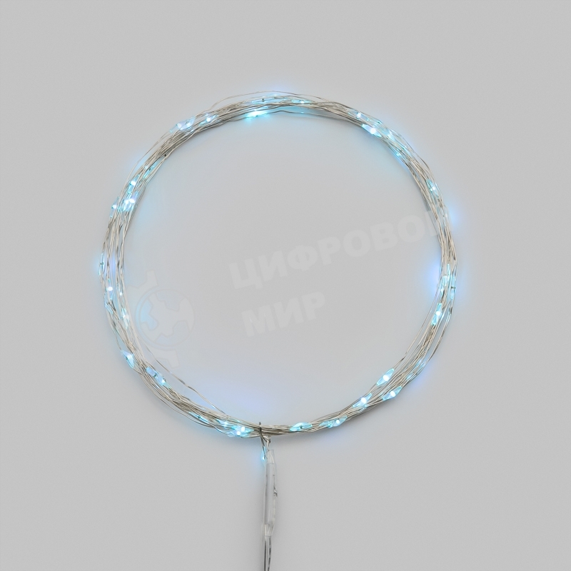 Гирлянда светодиодная Роса 5м 50 LED ГОЛУБОЙ IP20 2хАА (в комплект не входят) NEON-NIGHT