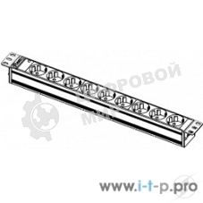 Блок розеток Rem-10 без шнура с инд., 9 Sсhuko, вход IEC 60320 C14, 10A, алюм., 19