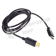 Кабель аудио-видео Buro HDMI (m)/DisplayPort (m) 1.8м. феррит.кольца позолоченные контакты черный