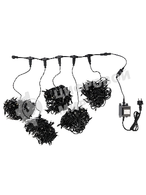 Гирлянда Neon-night LED ClipLight 24V, 5 нитей по 20 метров, цвет диодов белый