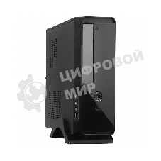 Компьютерный корпус ExeGate EX268701RUS MiniITX ExeGate MI-209 Black, miniITX/mATX, (M450, 80мм), 2хUSB, Audio