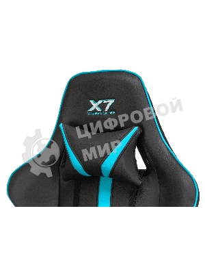 Кресло игровое A4Tech X7 GG-1200 черный/голубой искусственная кожа крестовина пластик