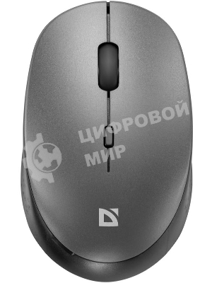 Мышь беспроводная Defender Auris MB-027 серый, 1600 dpi, радиоканал, USB, кнопки - 4