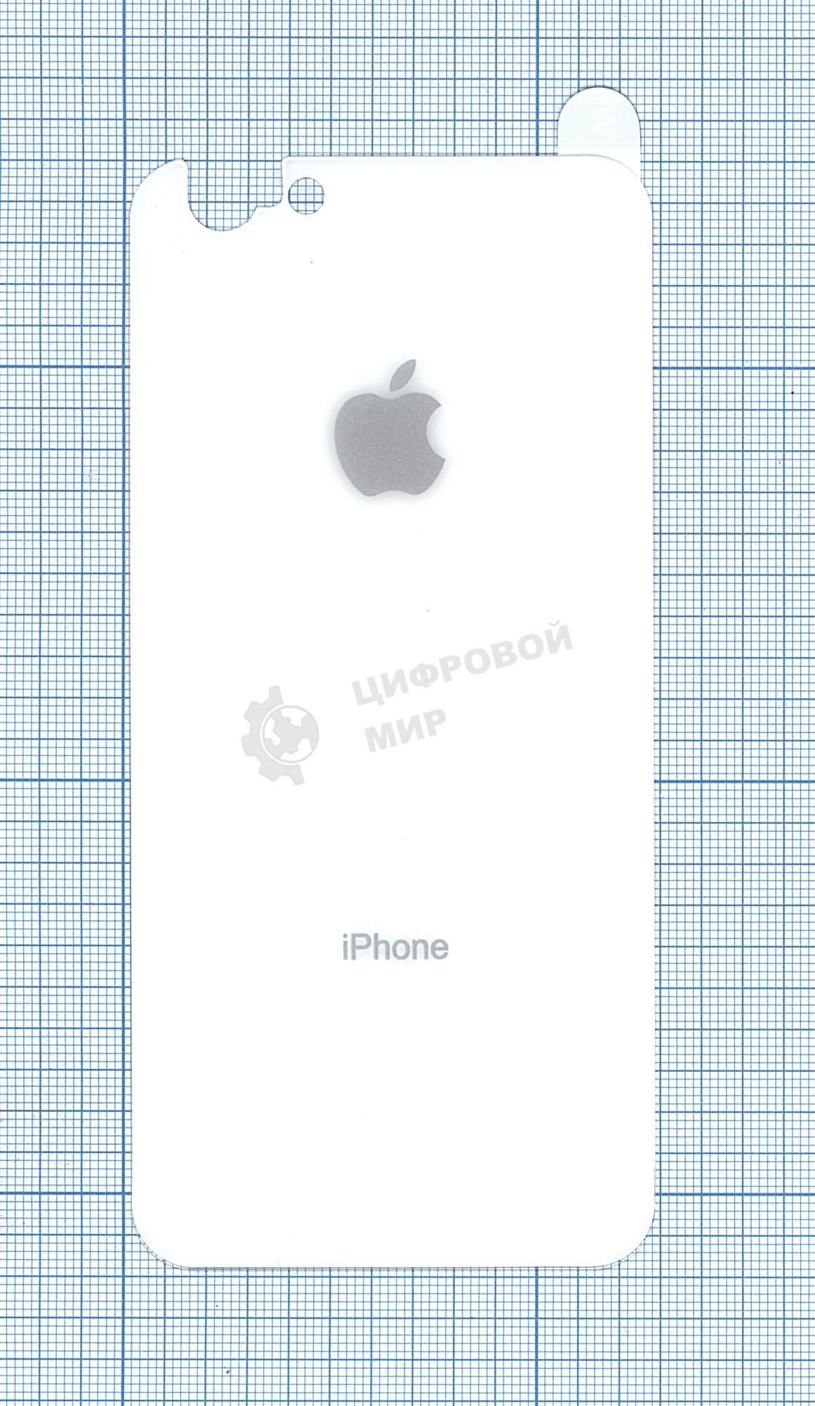 Защитное заднее стекло для iPhone 6/6S белый