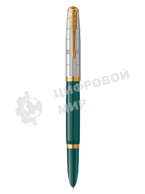 Ручка перьевая Parker 51 Premium (CW2169074) Forest Green GT, F, сталь нержавеющая, подарочная коробка