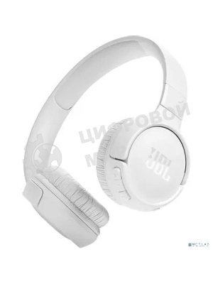 Беспроводные наушники JBL Tune 520BT белый, накладные, Bluetooth, быстрая зарядка, складная конструкция