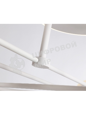 Потолочный светодиодный светильник Ambrella light FL66229/6 WH белый 48W 3000K-6400K+G9/4 880*880*240 (ПДУ ИК)