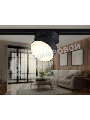 Трековый однофазный светодиодный светильник Ambrella light GL6877 BK черный LED 16W 3000K D115*90
