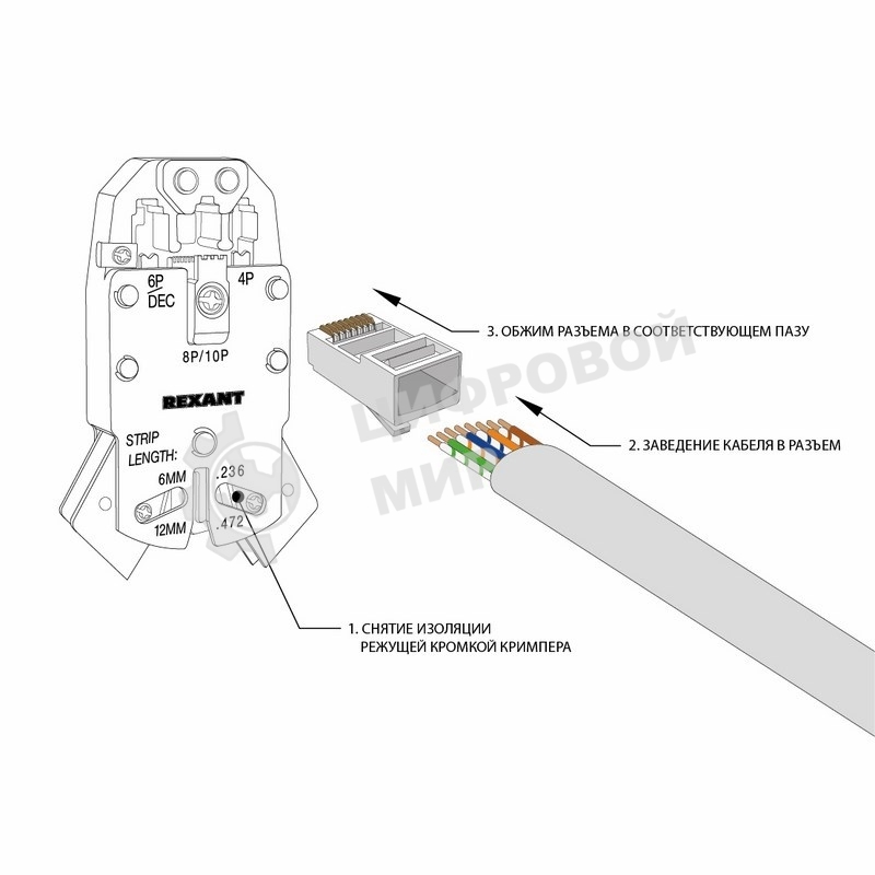 Джек комп. Rexant 8P-8C cat.5е
