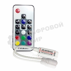 Мини контроллер LED радио (RF) 72 W/144 W, 17 кнопок, 12 V/24 V