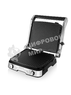 Гриль-пресс электрический BRAYER BR2001, 2000 Вт, съем двухс., 31x26 см, регул высот, мет корп., поддон, 180