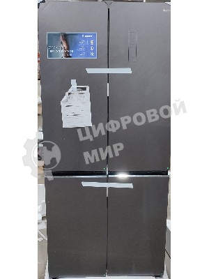 (Поврежденный товар) Холодильник Бирюса CD 496 TCG текстурированное серое стекло трехкамерный 334/162л морозилка снизу, NoFrost, Side by Side [Cм.описание!]