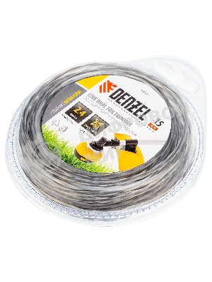 Леска для триммеров Denzel двухкомпонентная квадратная витая 2.4ммх15м extra cord