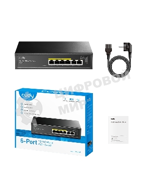 Коммутатор Cudy FS1006P, 6×100 Мбит/с