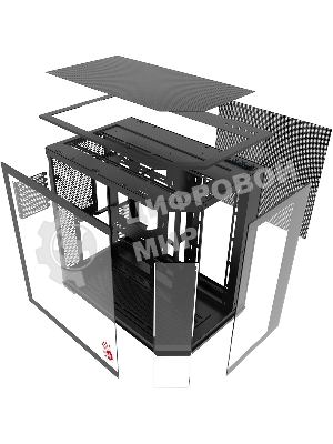 Компьютерный корпус Bloody BD-CC109 черный без БП ATX 10x120мм 2xUSB3.0 audio