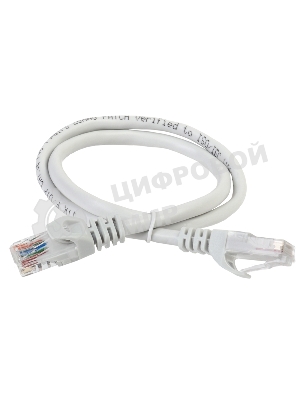 Коммутационный шнур (патч-корд) ITK PC01-C5EUL-05M, кат.5Е UTP, LSZH, 0,5м, серый