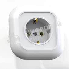 Розетка Кунцево-Электро 1-м СП Валентина РС16-635 с заземл. белый