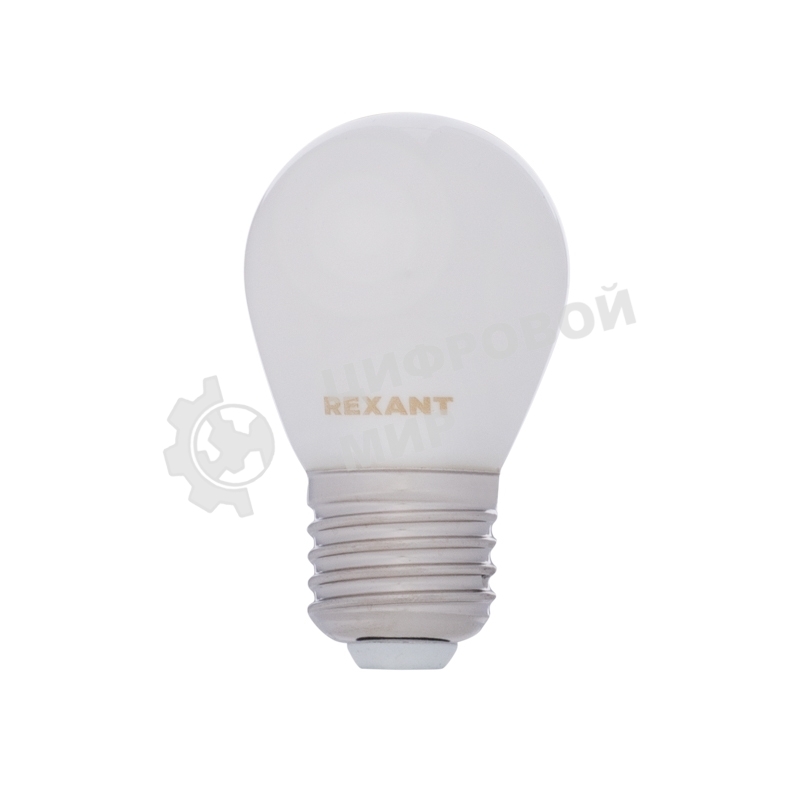 Лампа светодиодная филаментная Rexant Шарик GL45 9.5 Вт 915 Лм 4000K E27 матовая колба