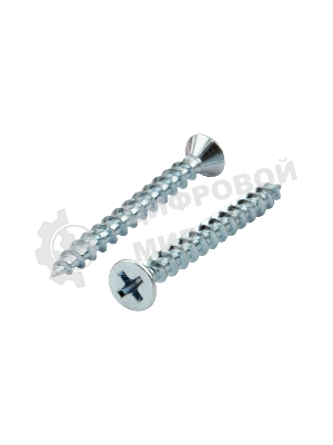 Саморез оконный Kranz острый, 4.1х40, белый цинк, короб (500 шт./уп.)