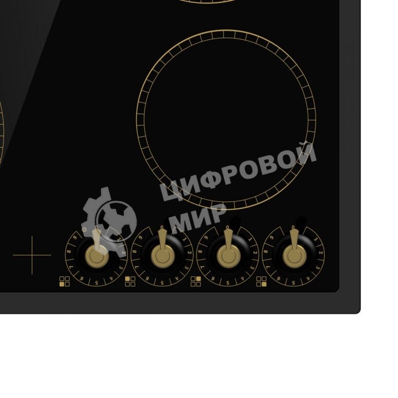 Варочная поверхность Gorenje EC642CLB, конфорок: 4 шт., стеклокерамика, независимая, черный