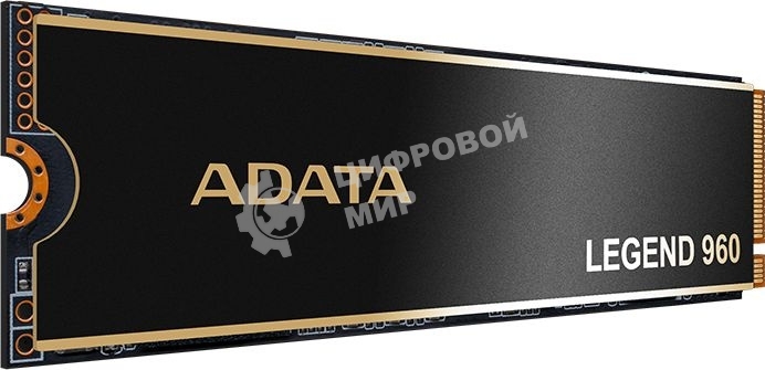 Накопитель SSD ADATA LEGEND 960, 4Tb, PCIe 4.0 x4, M.2 2280, NVMe, R/W 7400/6800, с радиатором