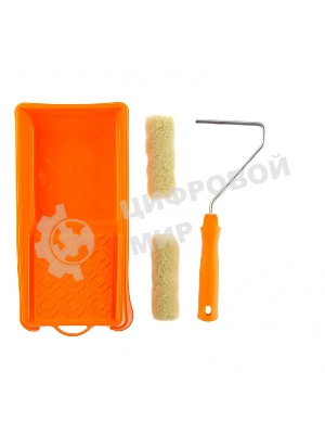 Малярный набор Сибртех для фасадных работ: кювета 150 мм х 290 мм и мини-валик 110 мм