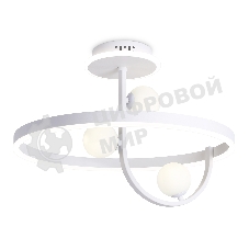Потолочный светодиодный светильник Ambrella light FL66261/1+3 WH белый 56W 3000K-6400K+G9/3 D500*358 (ПДУ ИК)
