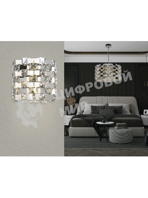 Настенный светильник Ambrella light LH41012/2 CH/CL хром/прозрачный E14*2 max 40W 300*190*270