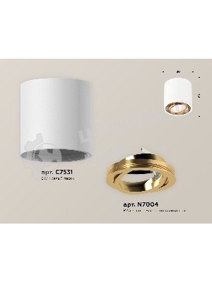 Светильник Ambrella Light XS7531004 SWH/PYG белый песок/золото желтое полированное MR16 GU5.3 (C7531, N7004)