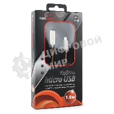 Кабель USB2.0 Cablexpert CC-P-mUSB02Gd-1.8M, AM/microB, серия Platinum, длина 1.8м, золотой, блистер
