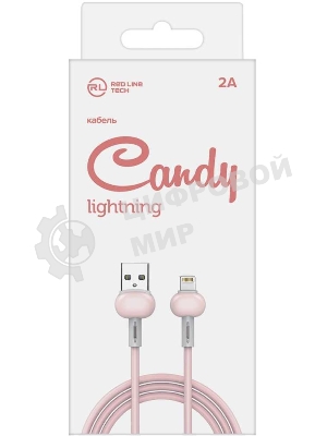 Кабель Redline Candy УТ000021991 Lightning (m) USB A(m) 1м розовый