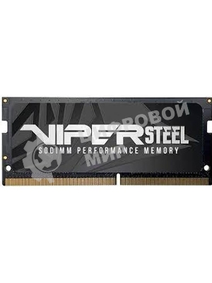 Оперативная память Patriot Steel Series, DDR4, 16GB (1x16 GB), 3200 MHz, CL22, радиатор, черный, SO-DIMM