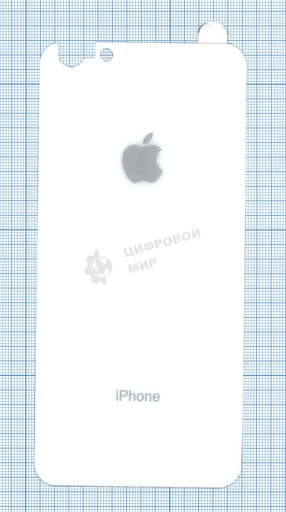 Защитное заднее стекло для iPhone 6/6S Plus белый