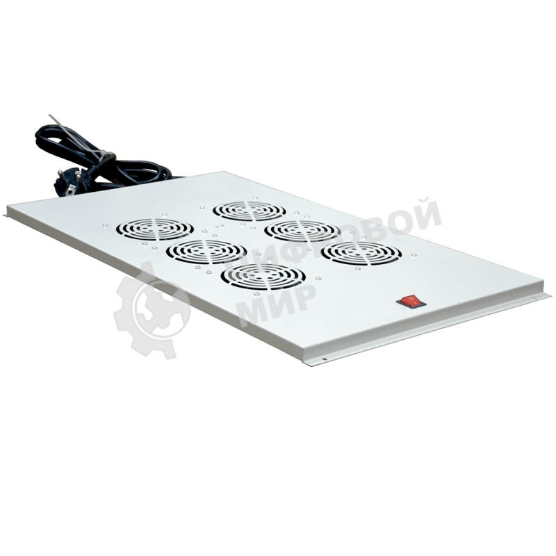 Модуль вентиляторный Rexant потолочный с 6-ю вентиляторами, без термостата, для шкафов серии Standart с глубиной 1000мм