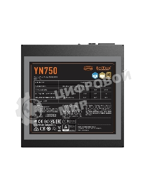 Блок питания PCCOOLER, 750W 80 PLUS Gold (ATX, 3.1, PCIe 5.1 600W, Full modular, 1x24(20+4)pin 550мм, 2xCPU 8(4+4)pin 650мм, 3xPCIe 8(6+2)pin 500мм, 1x12V(2x6) 12+4pin 650мм, 3xSATA*3+MOLEX4pin*1 450+120+120+120мм, Active, 135x135мм, 150x150x86мм, APFC, OVP, UVP, OCP, SCP, OTP, OPP, SPD)