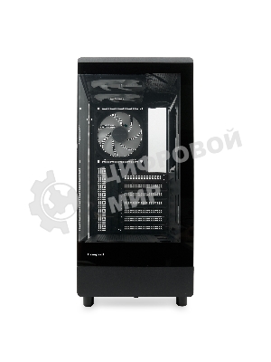 Компьютерный корпус HSPD F510, Panoramic Mid Tower, черный, TG, 0.5 SPCC, 3x120мм ARGb ATX, mATX, mITX 180/280/160мм 1x2.5