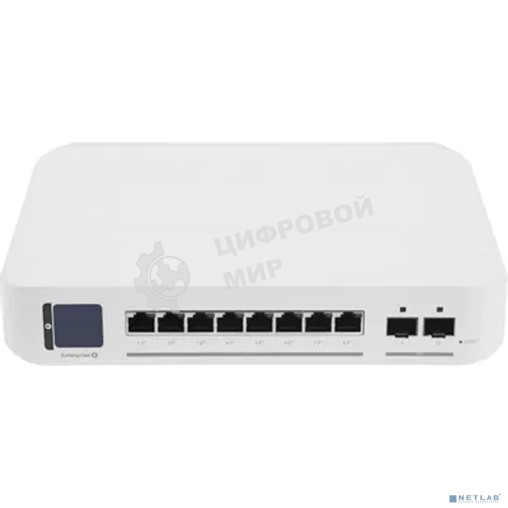 Коммутатор PoE в стойку Ubiquiti UniFi Switch Enterprise 8 PoE USW-Enterprise-8-PoE 8х 2.5G RJ45, 2х 10G SFP+, раздача 120 Вт