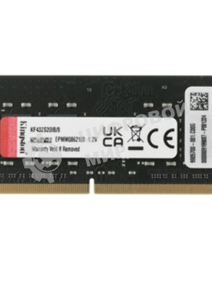 Оперативная память Kingston Fury Impact, DDR4, 8GB (1x8GB), 3200MHz, CL20, SO-DIMM