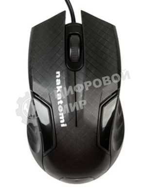 Мышь проводная Nakatomi MON-06U черный, 800 dpi, USB, кнопки - 3