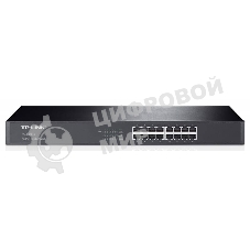 Коммутатор TP-Link SMB TL-SG1016 Коммутатор 16-port Gigabit Switch, 1U 19-inch rack-mountable steel case