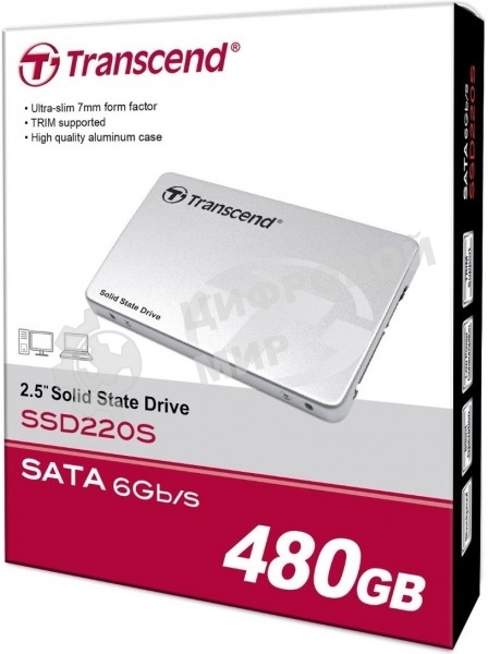 Накопитель SSD Transcend 220S, 480GB, 2.5