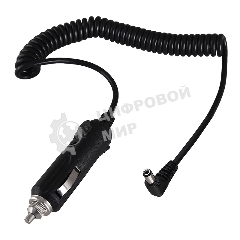 Автозарядка с индикатором Rexant (разъем 1.4х3.4) (АЗУ) шнур спираль 1.5 м