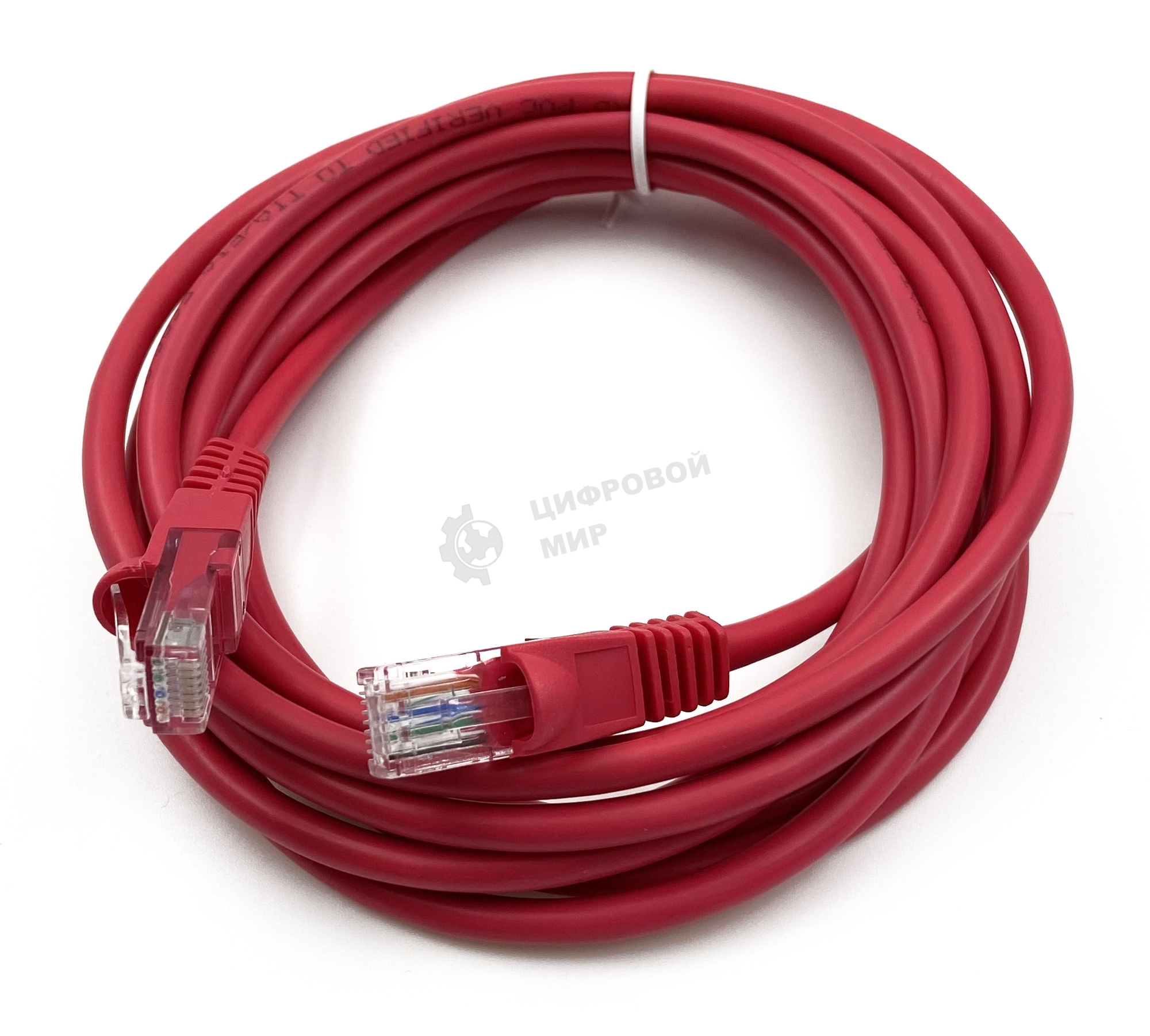Патч-корд Buro UTP cat.5e 3м красный RJ-45 (m)-RJ-45 (m)